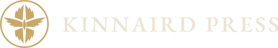 The Kinnaird Press logo: a gilt winged seraph mark in a ring beside the name in capitals.